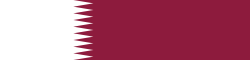 The flag of Qatar