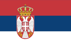 The flag of Serbia