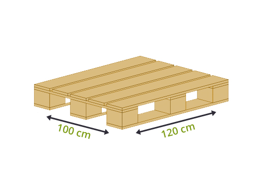 Standard wooden pallet 120x100cm